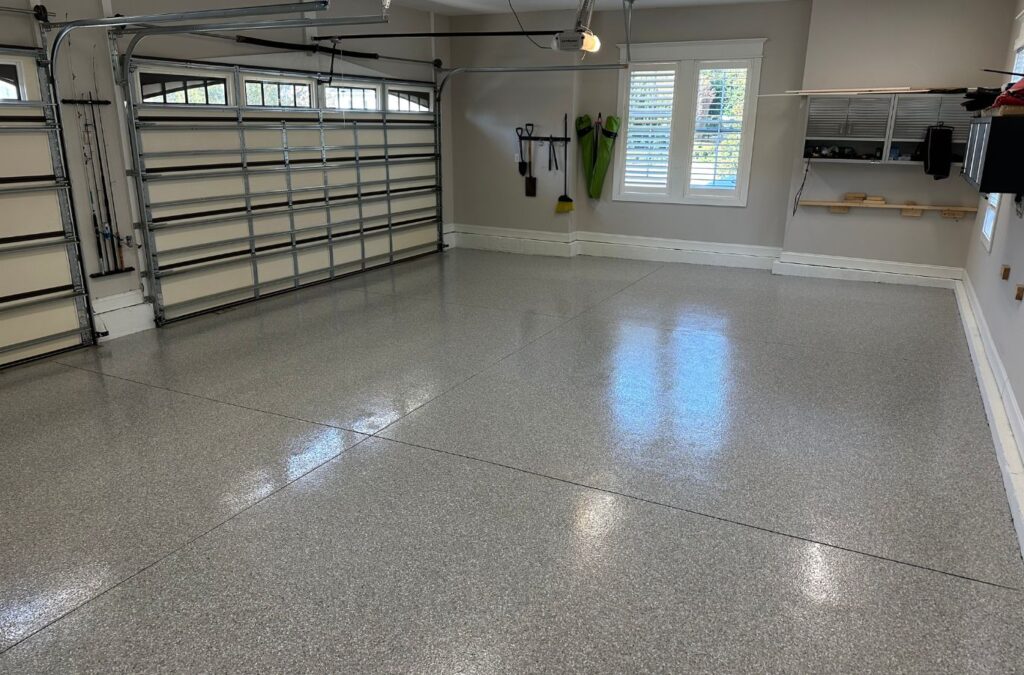 Professional epoxy flooring by Expert Epoxy Solutions in Hampstead, NC, demonstrating durability and style in every installation.